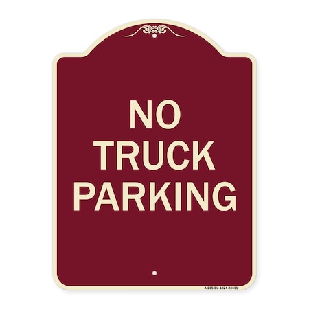 Signmission No Parking No Truck Parking Heavy-Gauge Aluminum Architectural Sign, 24" x 18", BU-1824-23661 A-DES-BU-1824-23661